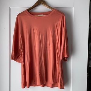 COS coral tee - size large